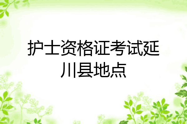 护士资格证考试延川县地点