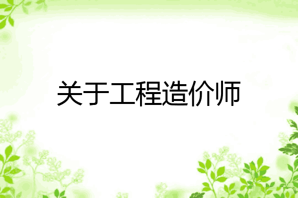 关于工程造价师