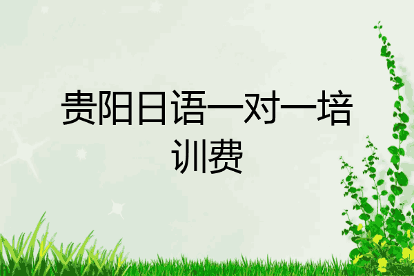 贵阳日语一对一培训费