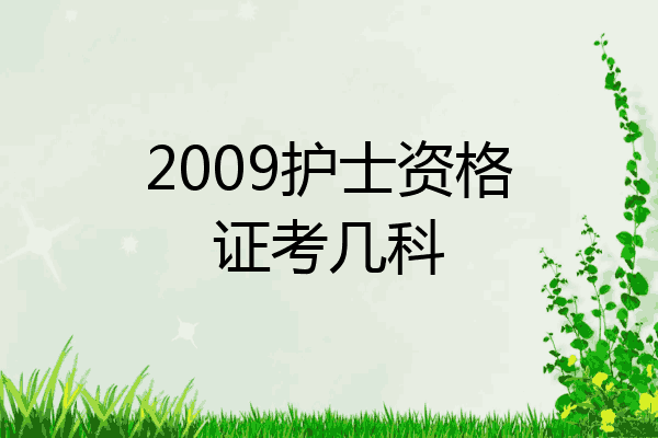 2009护士资格证考几科