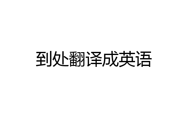 到处翻译成英语