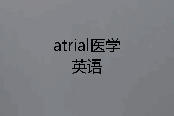 atrial医学英语