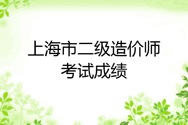 上海市二级造价师考试成绩