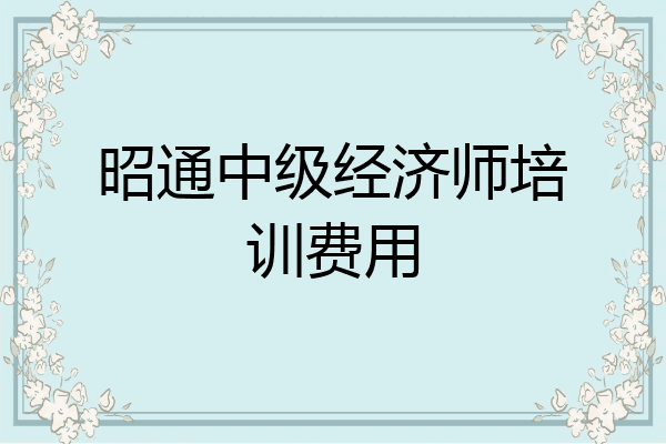 昭通中级经济师培训费用