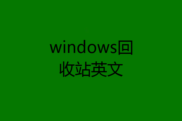 windows回收站英文