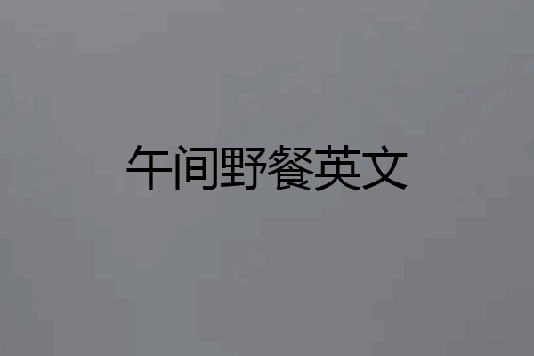 午间野餐英文