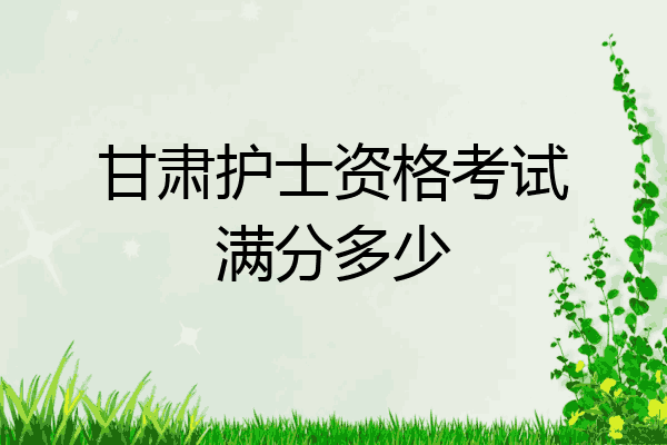 甘肃护士资格考试满分多少