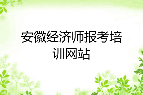 安徽经济师报考培训网站