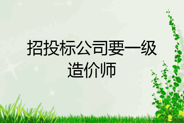 招投标公司要一级造价师