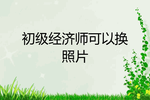 初级经济师可以换照片