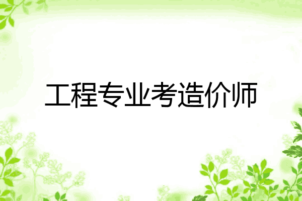 工程专业考造价师