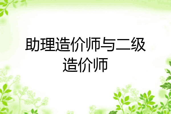 助理造价师与二级造价师