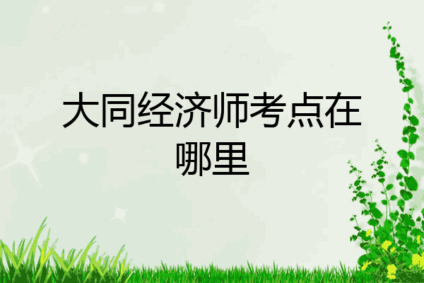 大同经济师考点在哪里
