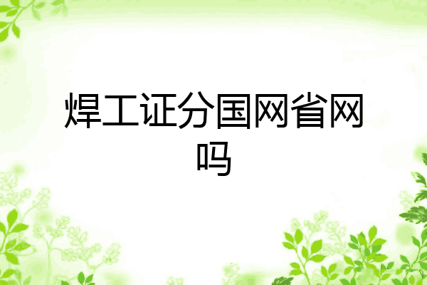 焊工证分国网省网吗