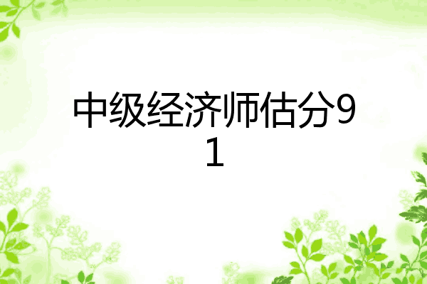 中级经济师估分91
