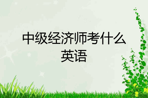 中级经济师考什么英语