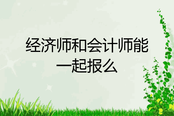 经济师和会计师能一起报么