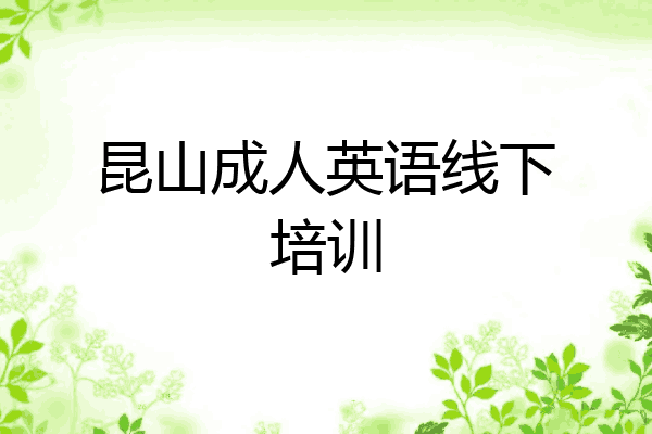 昆山成人英语线下培训
