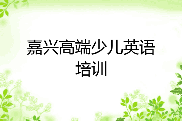 嘉兴高端少儿英语培训