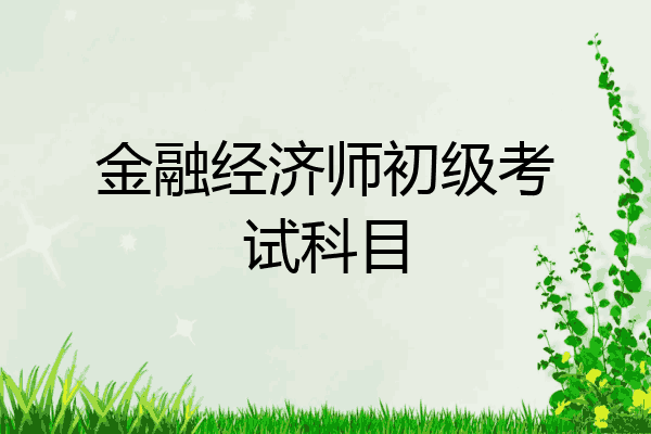 金融经济师初级考试科目