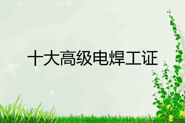 十大高级电焊工证
