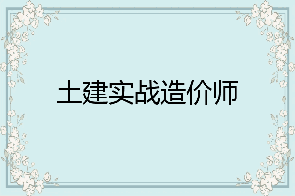 土建实战造价师