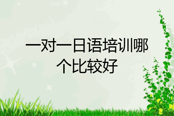 一对一日语培训哪个比较好
