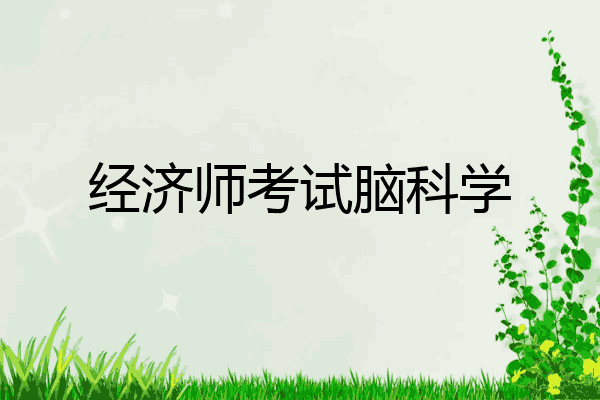经济师考试脑科学