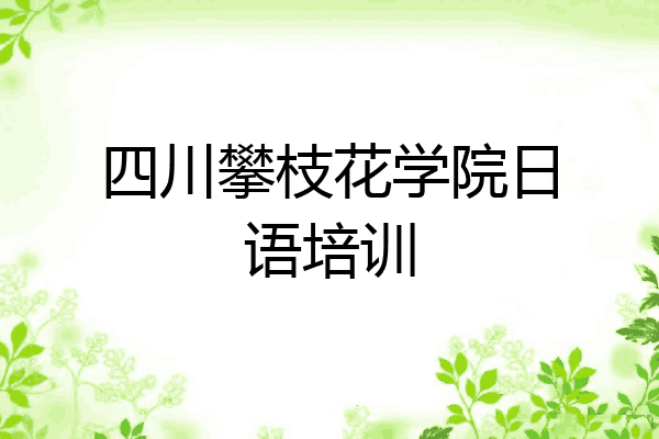 四川攀枝花学院日语培训