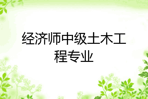 经济师中级土木工程专业