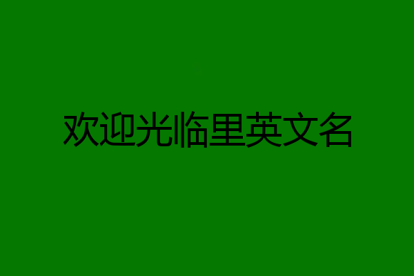 欢迎光临里英文名