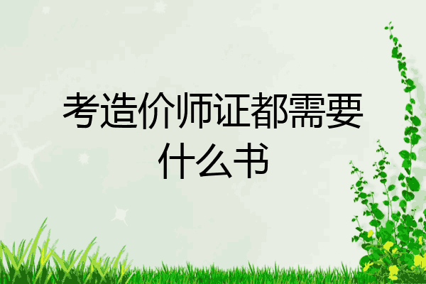 考造价师证都需要什么书