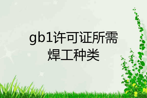 gb1许可证所需焊工种类