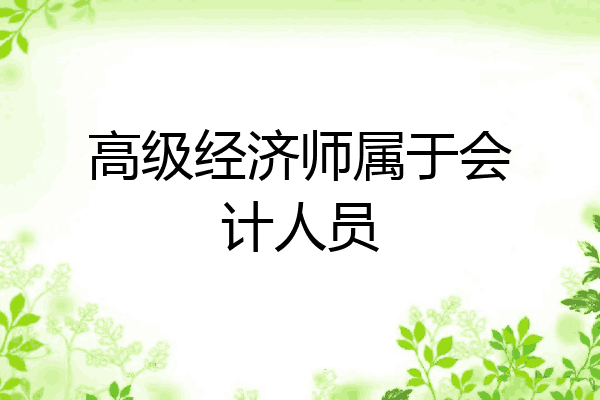 高级经济师属于会计人员