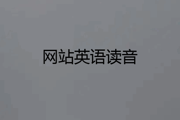 网站英语读音