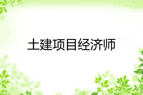 土建项目经济师