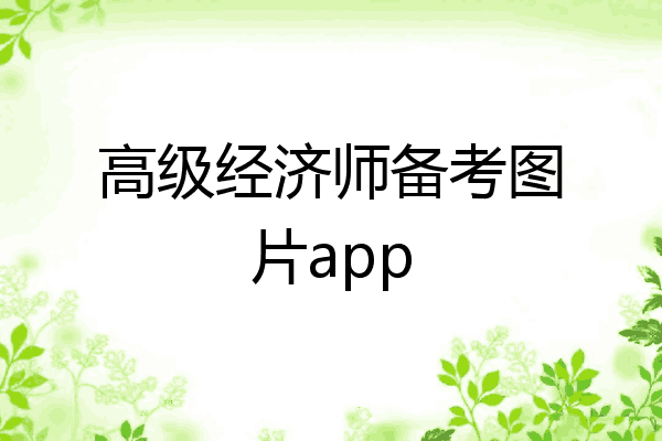 高级经济师备考图片app