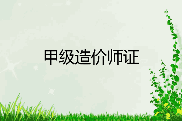 甲级造价师证