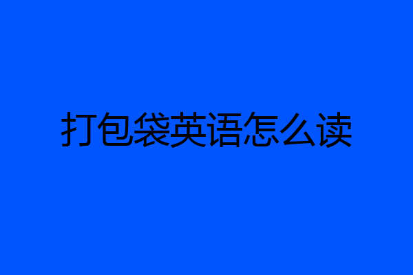 打包袋英语怎么读