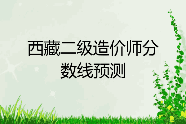 西藏二级造价师分数线预测