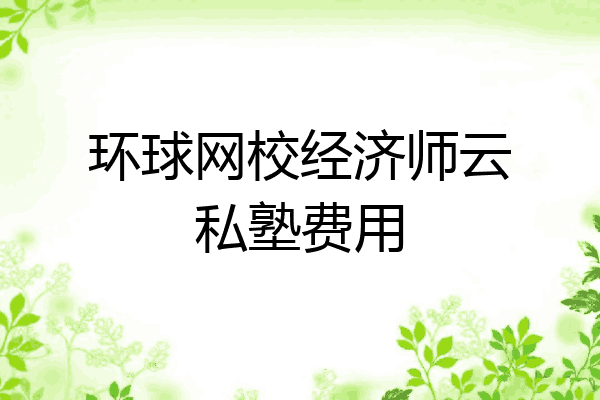 环球网校经济师云私塾费用
