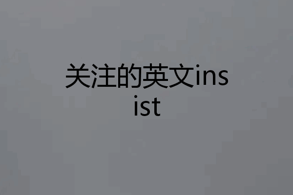关注的英文insist