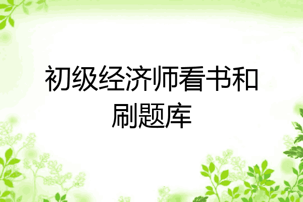 初级经济师看书和刷题库