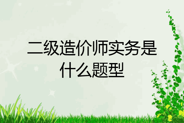 二级造价师实务是什么题型