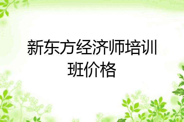 新东方经济师培训班价格