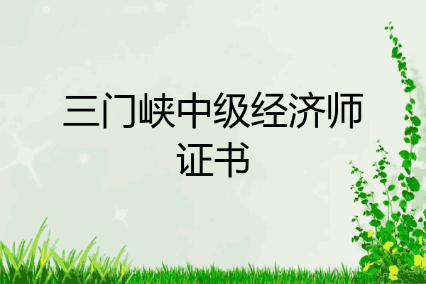 三门峡中级经济师证书