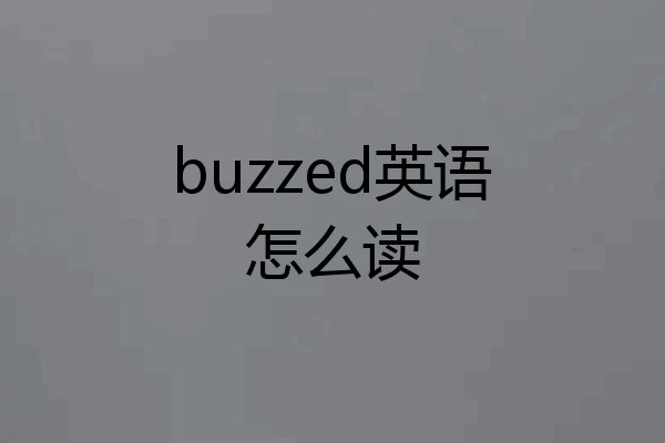 buzzed英语怎么读