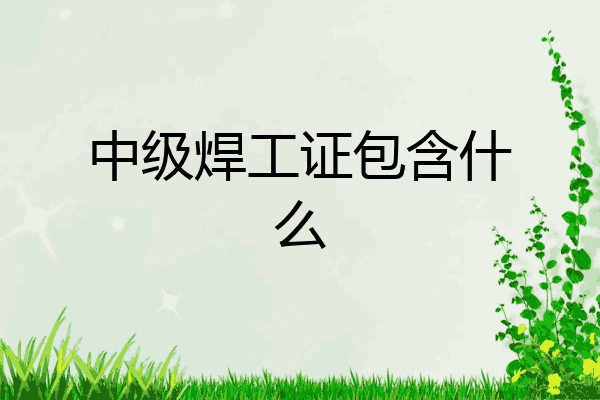中级焊工证包含什么