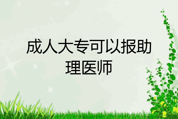 成人大专可以报助理医师