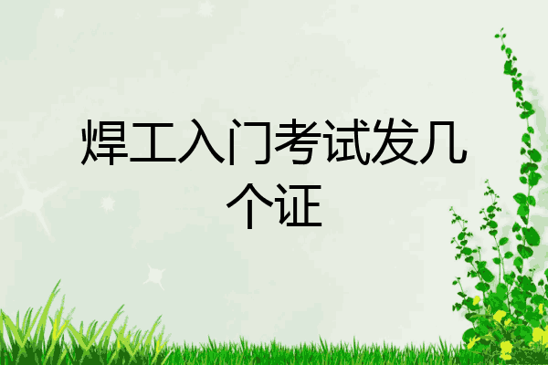 焊工入门考试发几个证